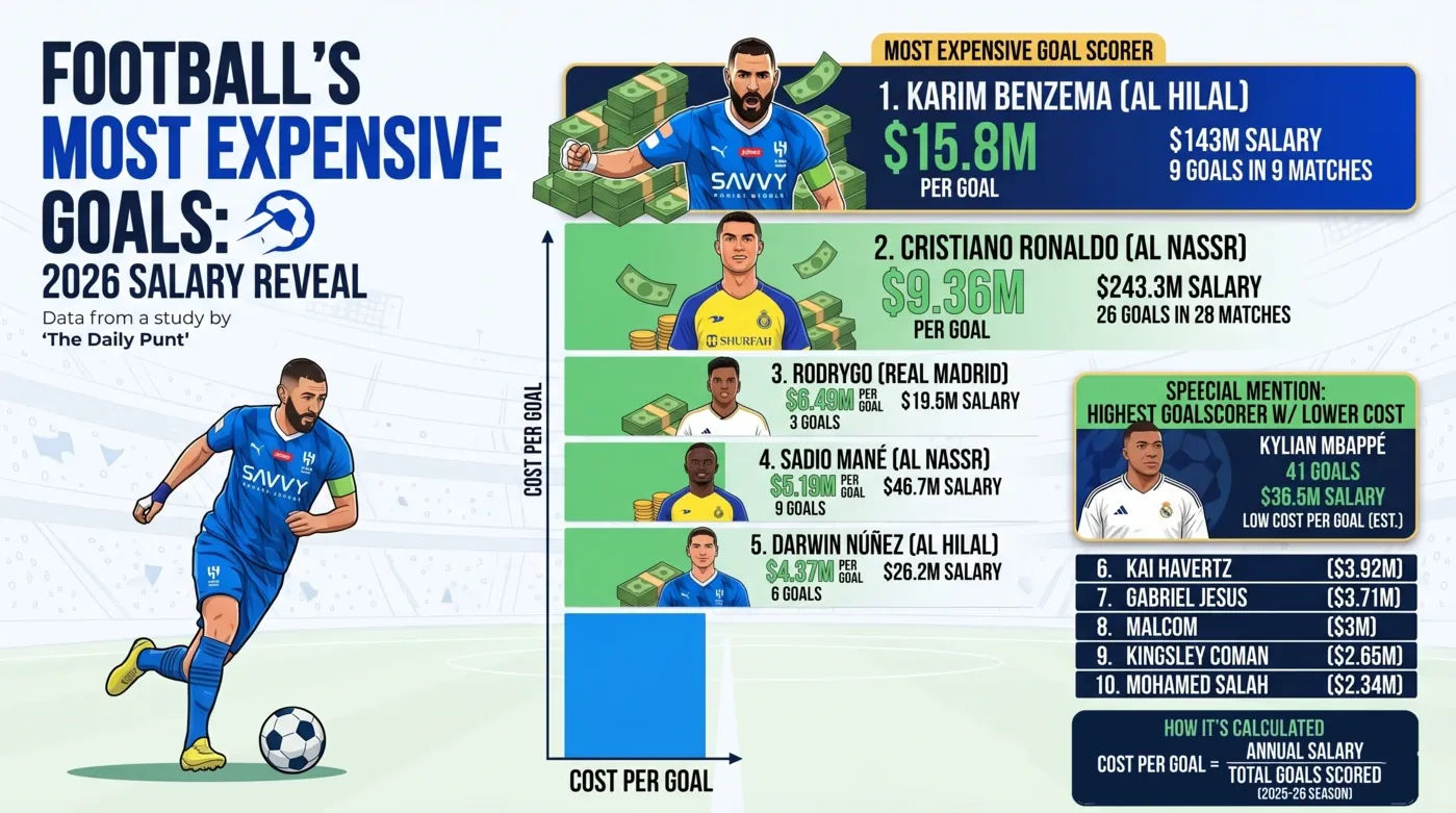 These Footballer Goals Are Worth Millions: Sport Salaries 2026 Revealed